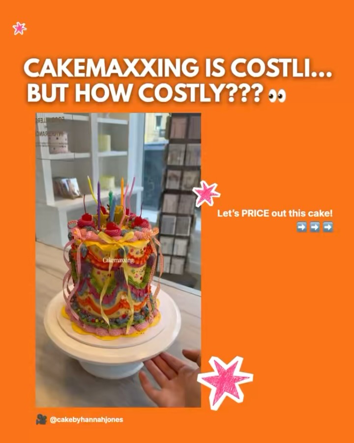 Orange card: a full custom cake pricing breakdown