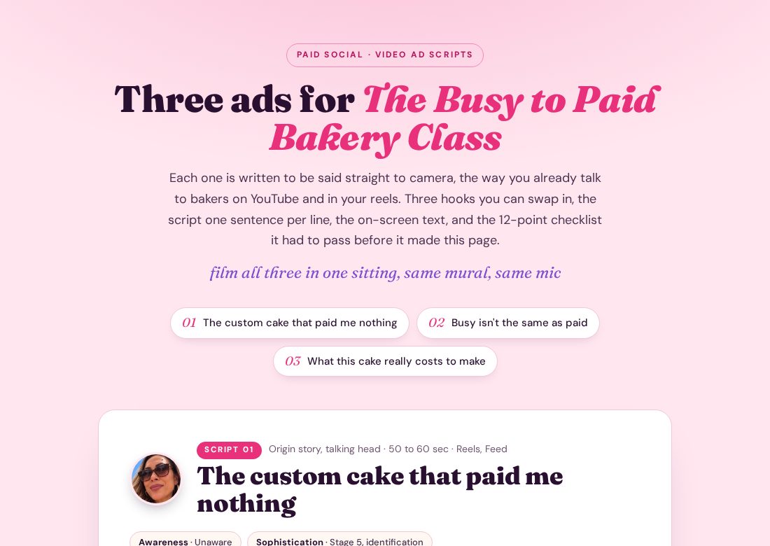 Busy to Paid video ad scripts preview