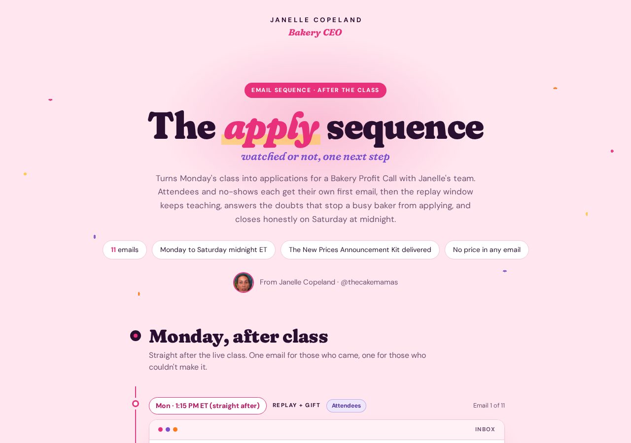 Post-webinar emails preview