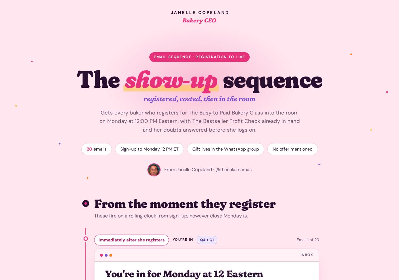 Pre-webinar emails preview