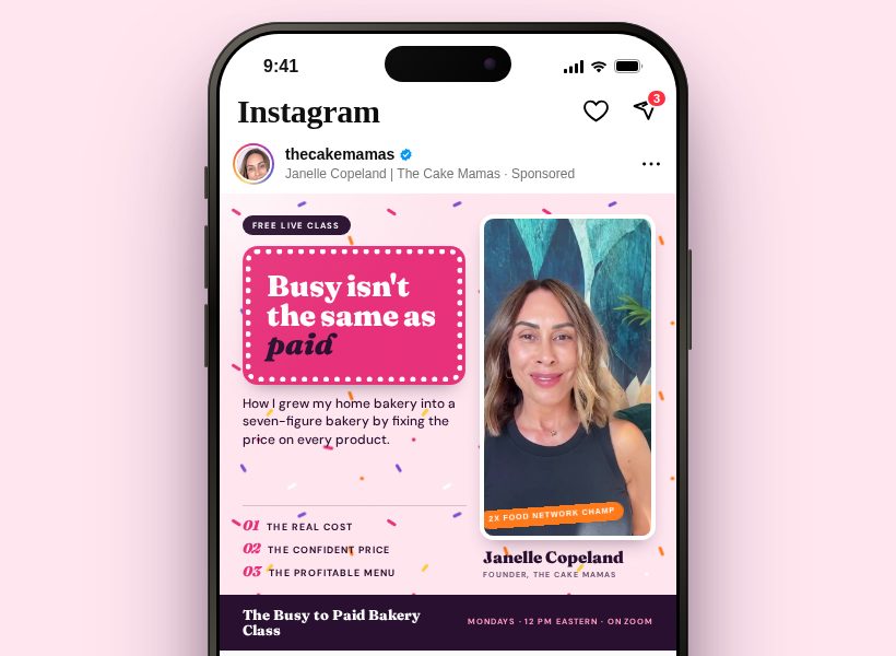 Busy to Paid static ad preview