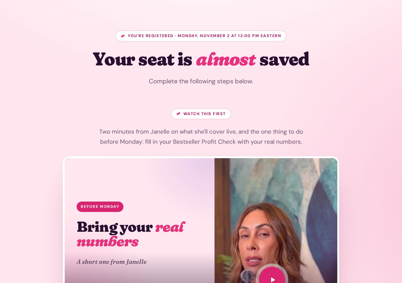 The Busy to Paid Bakery Class thank-you page preview